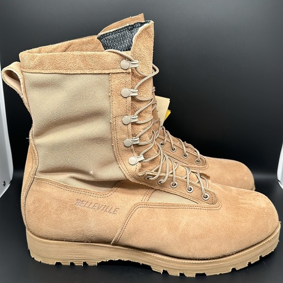 Belleville Army Combat Boots Temperate Weather Gore-Tex Tan Men\'s Sz 16 XXW main image 5